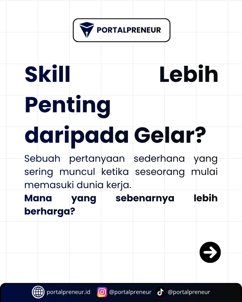 Skill lebih penting daripada gelar?